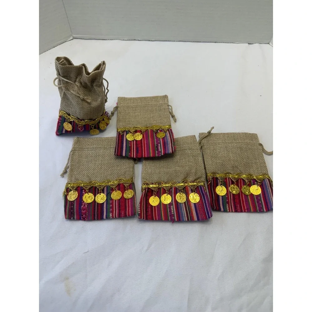 12 pouch for Henna night wedding decoration Palestinian style bohemian style